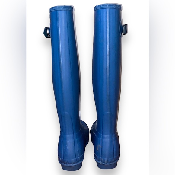 HUNTER blue tall rain boots - Picture 2 of 8